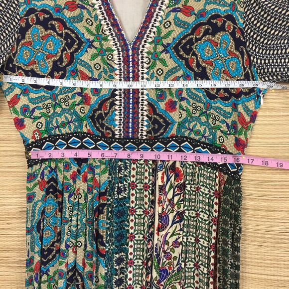Anthropologie x Bhanuni by Jyoti Ronika Patterned Maxi Dress Multicolor Size M - Picture 11 of 16